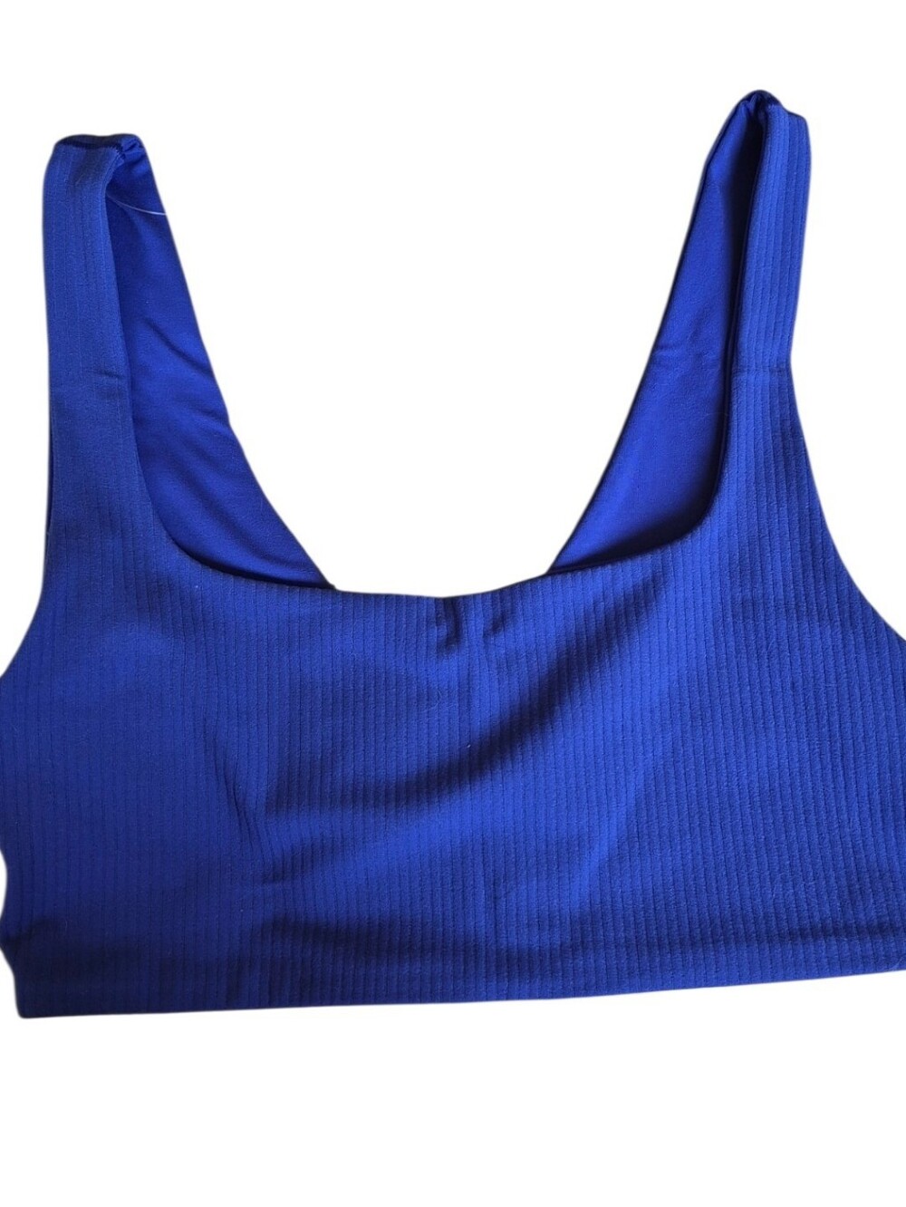 OFFLINE by Aerie Real Me Xtra Ribbed Longline Sports Bra Blue XS New with Tags